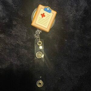 Cute clipboard badge reel